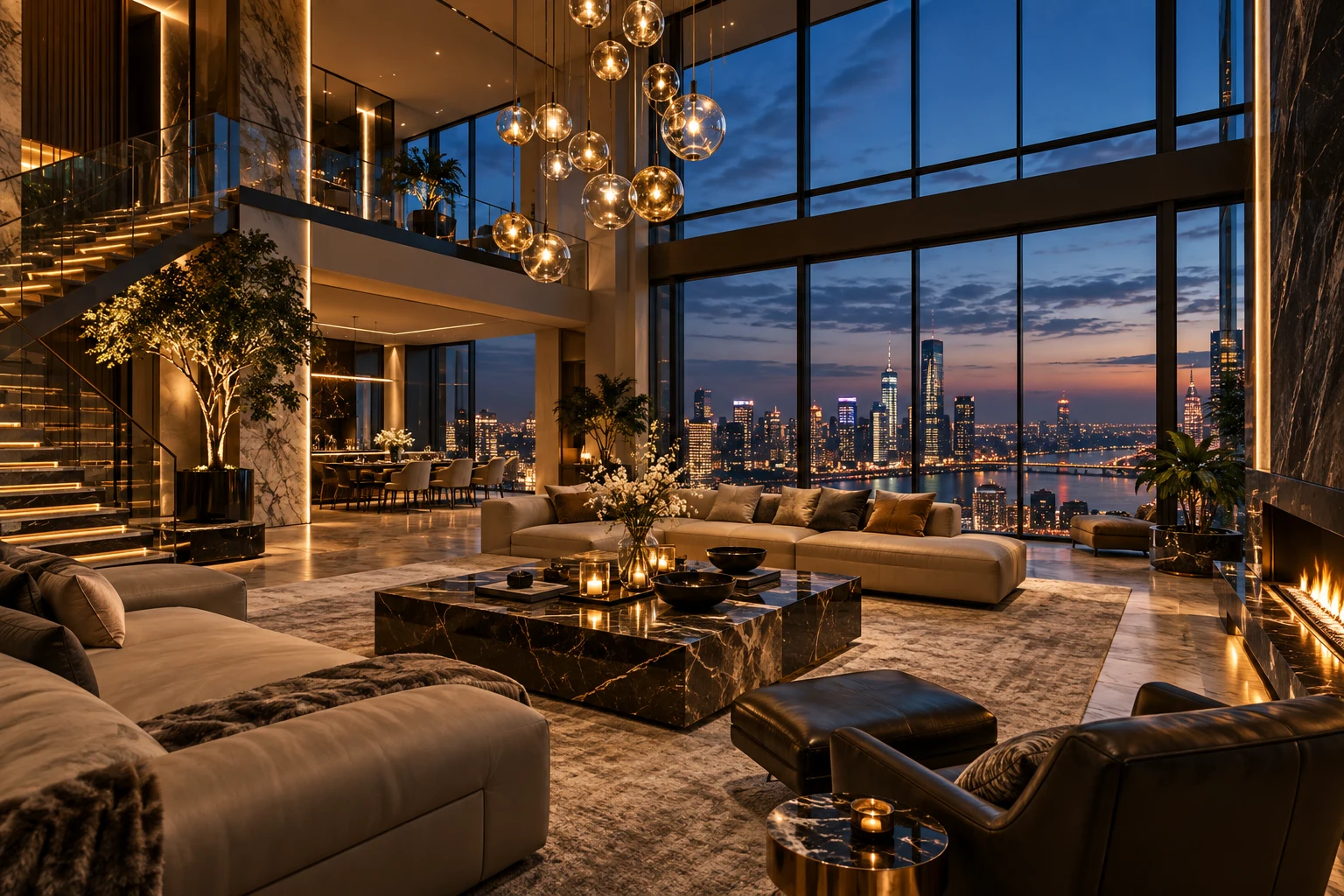 Cobertura de luxo com vista para a cidade, imagem ilustrativa